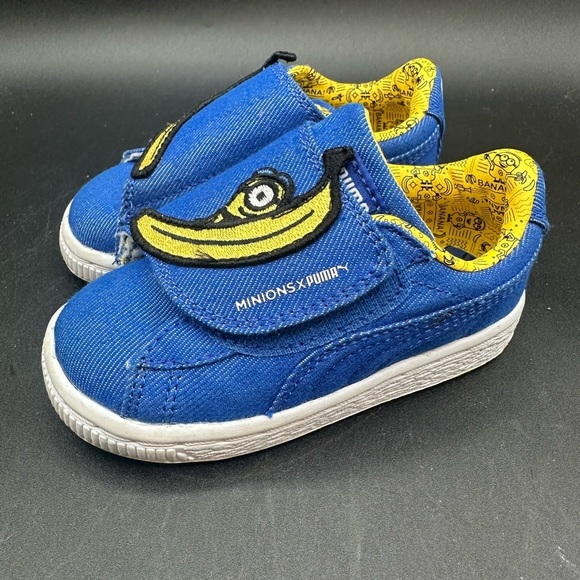 Puma Other - Puma X Minions Basket Wrap Statement Denim Toddler Shoes 7c